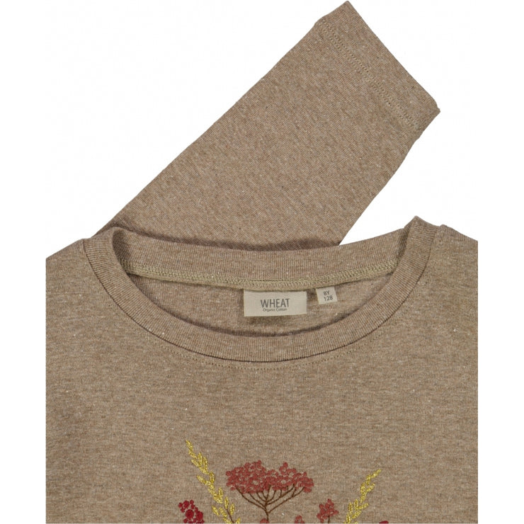 Wheat T-Shirt Blumenstrauss Jersey Tops and T-Shirts 3204 khaki melange